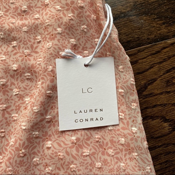 LC Lauren Conrad Pink Floral Ruffle Tank - Picture 5 of 11
